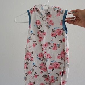 Rags Floral Tank Hooded Rag